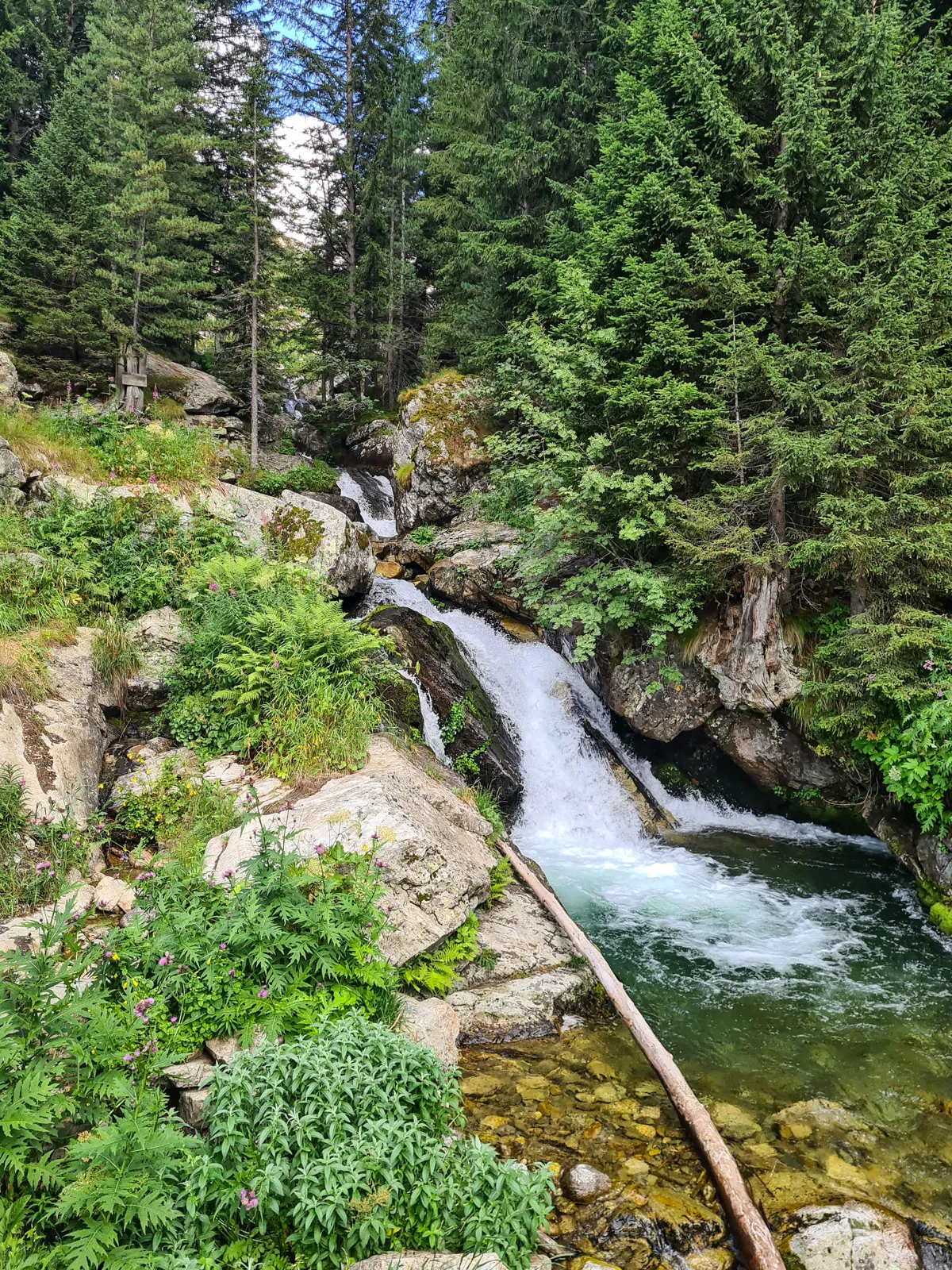 Wodospad tuż poniżej Isola 2000